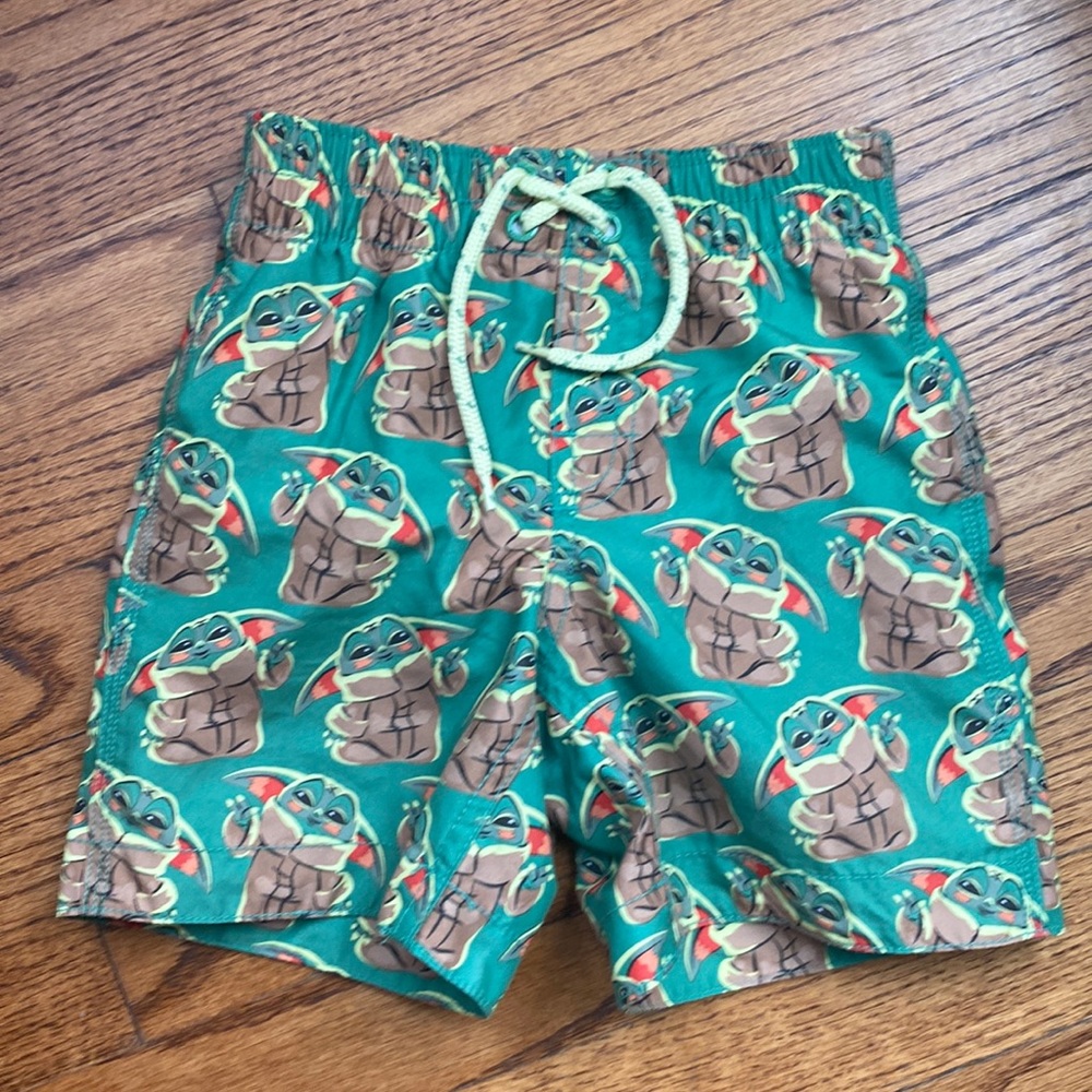GapYoda swim trunks.